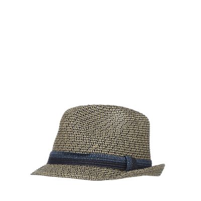 Navy two tone trilby hat